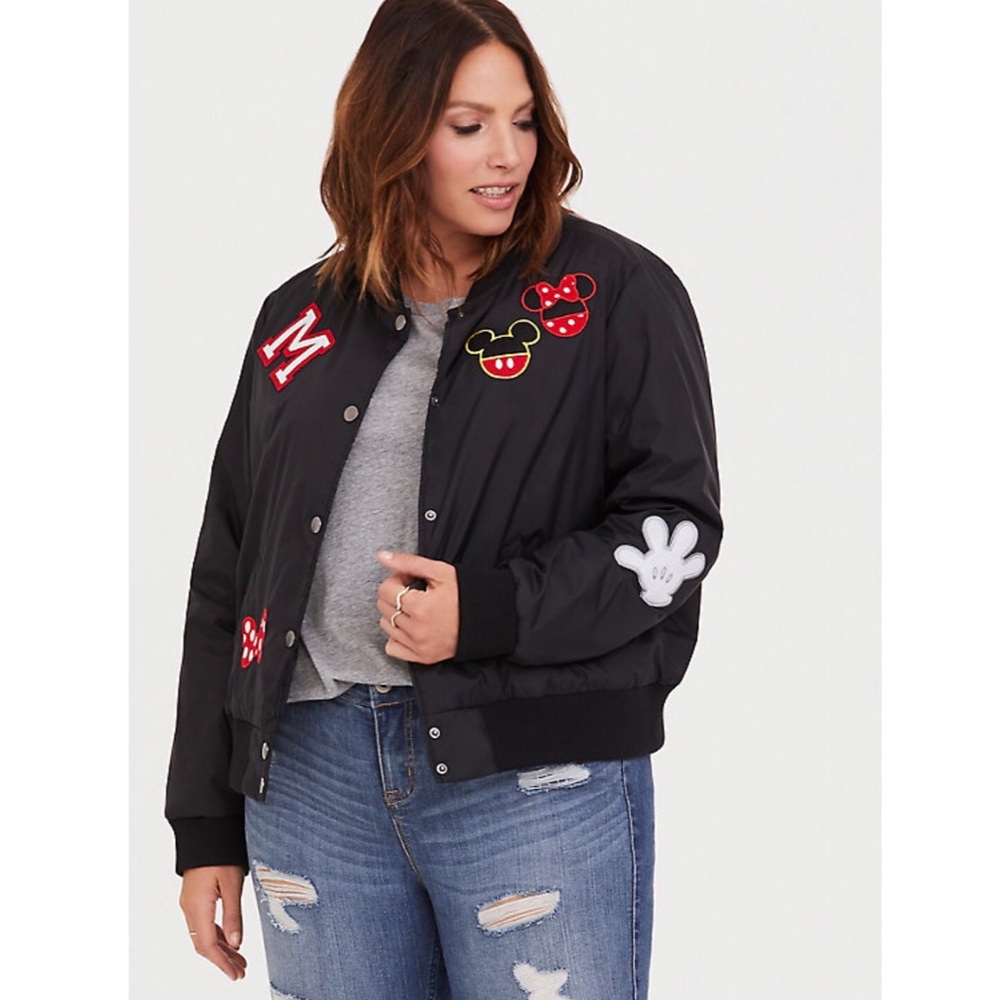 Torrid Disney Minnie Patch Bomber Jacket 2X